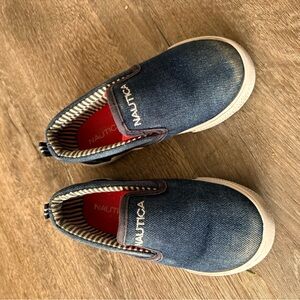 Nautica Denim Blue Kids' Slip-On Sneakers